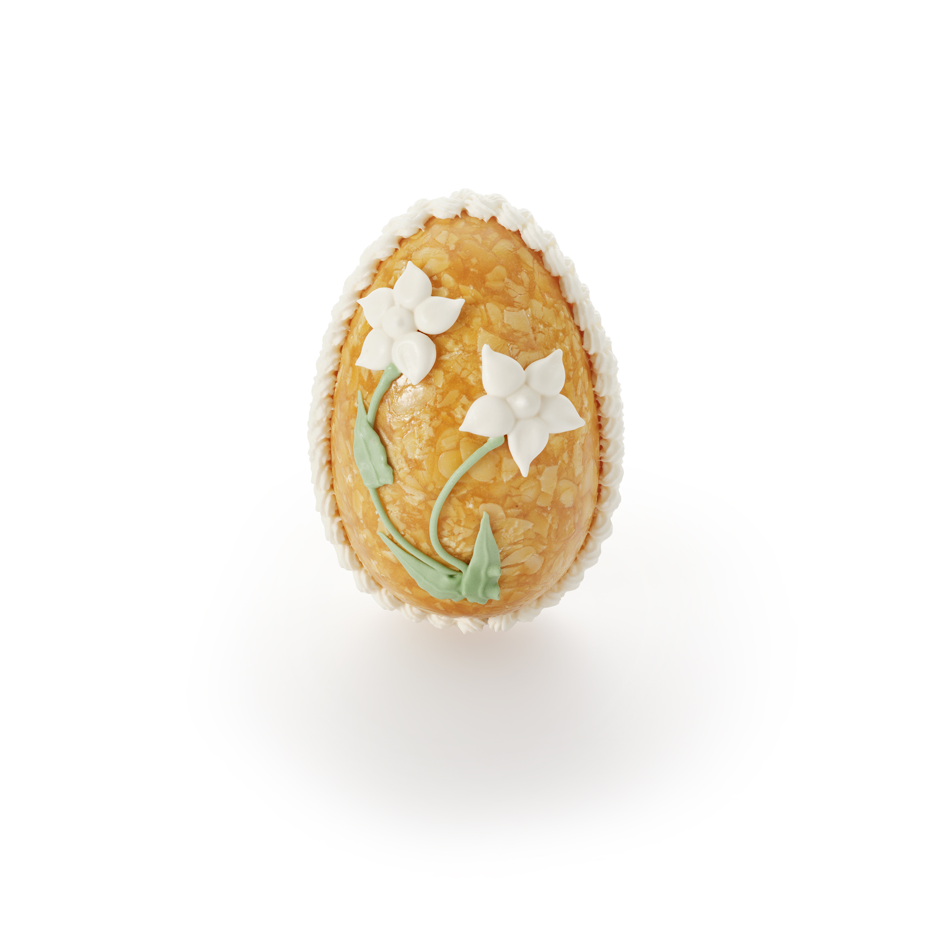 Mandel Nougat Ei dekoriert, Ostern Osternest