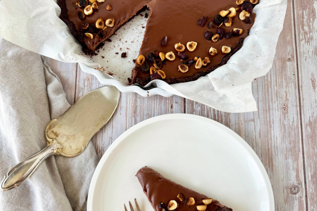 Herbstliche Tarte mit Haselnüssen