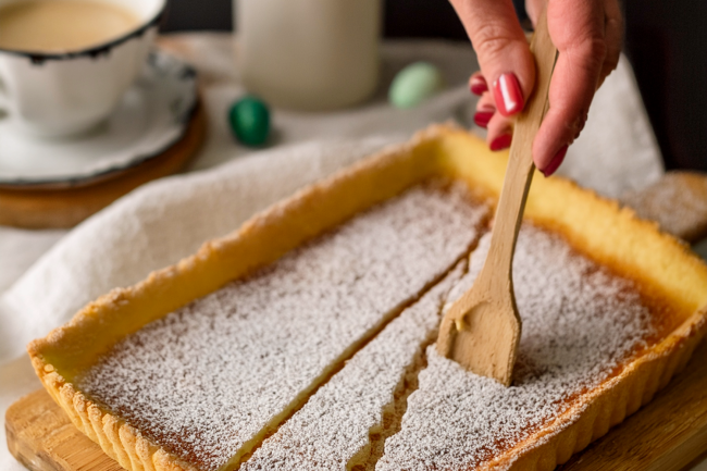 Osterfladen mit Apfel